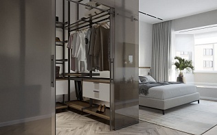 Дизайн гардероба в спальне